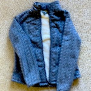 Grey polar fleece lined coat